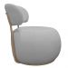 Poltrona Decorativa Greta Base Fixa Ouro Fosco Bouclé Cinza Claro - Nexta Casa