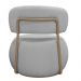Poltrona Decorativa Greta Base Fixa Ouro Fosco Bouclé Cinza Claro - Nexta Casa