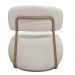 Poltrona Decorativa Greta Base Fixa Ouro Fosco Bouclé Off White - Nexta Casa