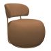 Poltrona Decorativa Greta Base Fixa Ouro Fosco Bouclé Terracota - Nexta Casa