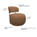Poltrona Decorativa Greta Base Fixa Ouro Fosco Bouclé Terracota - Nexta Casa