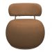 Poltrona Decorativa Greta Base Fixa Ouro Fosco Bouclé Terracota - Nexta Casa