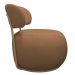 Poltrona Decorativa Greta Base Fixa Ouro Fosco Bouclé Terracota - Nexta Casa