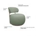Poltrona Decorativa Greta Base Fixa Ouro Fosco Bouclé Verde Claro - Nexta Casa
