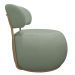 Poltrona Decorativa Greta Base Fixa Ouro Fosco Bouclé Verde Claro - Nexta Casa