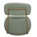 Poltrona Decorativa Greta Base Fixa Ouro Fosco Bouclé Verde Claro - Nexta Casa
