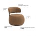 Poltrona Decorativa Greta Base Fixa Titânio Linho Bouclé Terracota - Nexta Casa