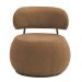Poltrona Decorativa Greta Base Fixa Titânio Linho Bouclé Terracota - Nexta Casa