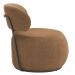Poltrona Decorativa Greta Base Fixa Titânio Linho Bouclé Terracota - Nexta Casa