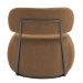 Poltrona Decorativa Greta Base Fixa Titânio Linho Bouclé Terracota - Nexta Casa