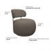 Poltrona Decorativa Greta Base Giratória Ouro Fosco Bouclé Marrom - Nexta Casa