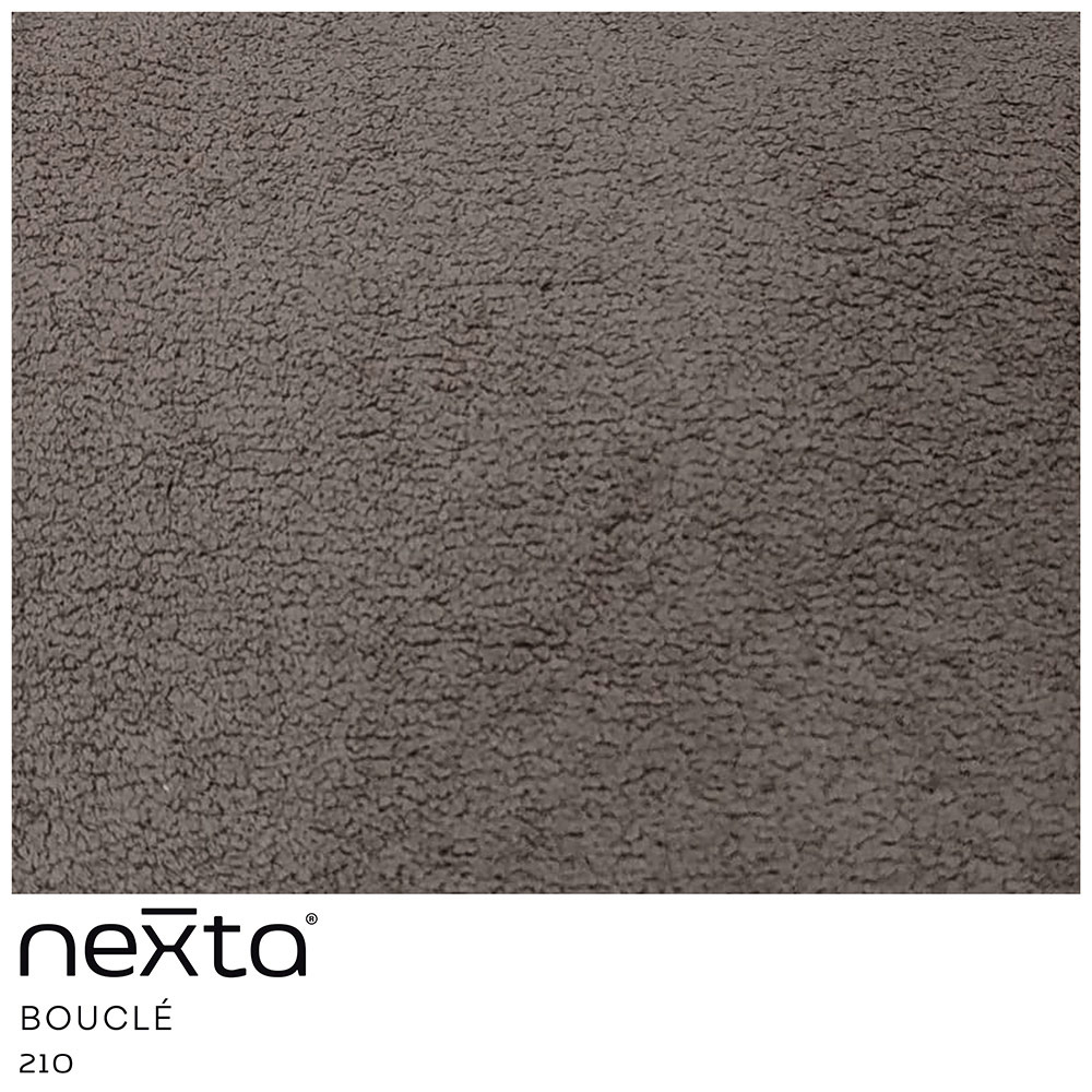 Poltrona Decorativa Greta Base Giratória Ouro Fosco Bouclé Marrom - Nexta Casa