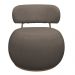 Poltrona Decorativa Greta Base Giratória Ouro Fosco Bouclé Marrom - Nexta Casa