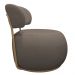 Poltrona Decorativa Greta Base Giratória Ouro Fosco Bouclé Marrom - Nexta Casa