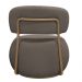 Poltrona Decorativa Greta Base Giratória Ouro Fosco Bouclé Marrom - Nexta Casa