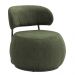 Poltrona Decorativa Greta Base Giratória Titânio Linho Bouclé Verde - Nexta Casa
