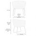 Poltrona Decorativa Isis Base Aço Ouro Fosco Bouclé Off White - Nexta Casa