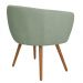Poltrona Decorativa Isis Pés Palito Castanho Bouclé Verde Claro - Nexta Casa