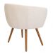 Poltrona Decorativa Isis Pés Palito Castanho Bouclê Off White - Nexta Casa