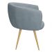 Poltrona Decorativa Isis Pés Palito Ouro Fosco Bouclé Azul Claro - Nexta Casa