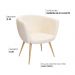 Poltrona Decorativa Isis Pés Palito Ouro Fosco Bouclé Off White - Nexta Casa