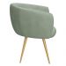 Poltrona Decorativa Isis Pés Palito Ouro Fosco Bouclé Verde Claro - Nexta Casa