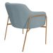 Poltrona Decorativa Jade Base Aço Ouro Fosco Bouclé Azul Claro - Nexta Casa