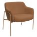 Poltrona Decorativa Jade Base Aço Ouro Fosco Bouclé Terracota - Nexta Casa