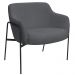 Poltrona Decorativa Jade Base Aço Preto Bouclé Grafite - Nexta Casa