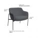 Poltrona Decorativa Jade Base Aço Preto Bouclé Grafite - Nexta Casa