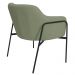 Poltrona Decorativa Jade Base Aço Preto Bouclé Verde Claro - Nexta Casa