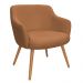 Poltrona Decorativa Jade Pés Palito Castanho Bouclé Terracota - Nexta Casa