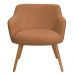 Poltrona Decorativa Jade Pés Palito Castanho Bouclé Terracota - Nexta Casa