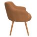 Poltrona Decorativa Jade Pés Palito Castanho Bouclé Terracota - Nexta Casa