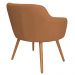 Poltrona Decorativa Jade Pés Palito Castanho Bouclé Terracota - Nexta Casa