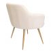 Poltrona Decorativa Jade Pés Palito Ouro Fosco Bouclé Off White - Nexta Casa