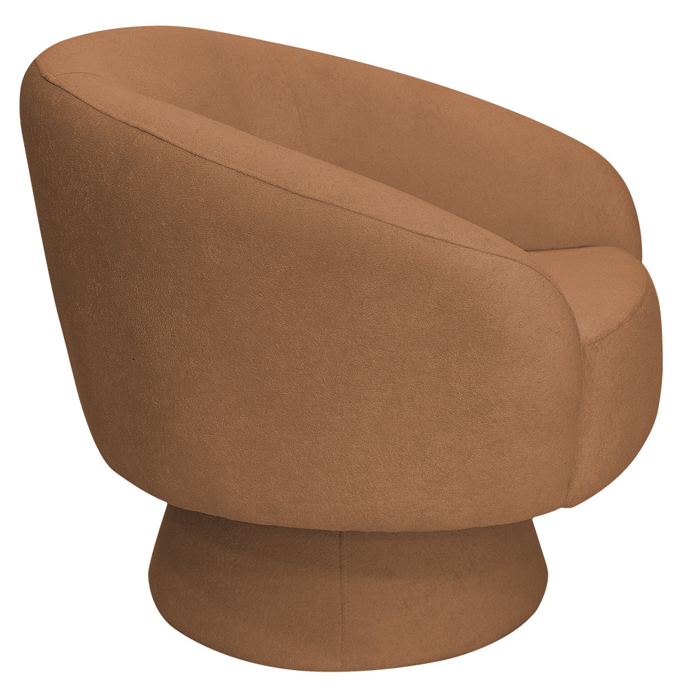 Poltrona Decorativa Liz Base Fixa Bouclé Terracota - Nexta Casa