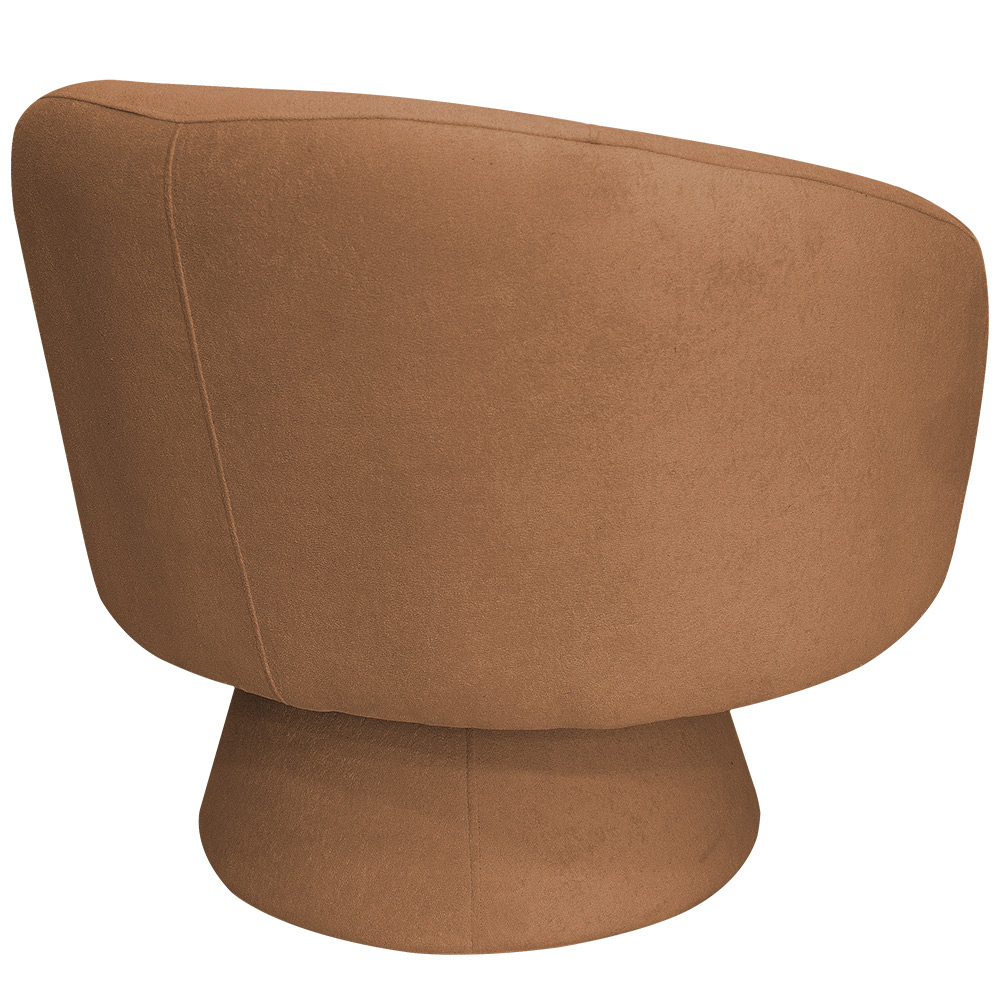 Poltrona Decorativa Liz Base Fixa Bouclé Terracota - Nexta Casa