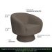 Poltrona Decorativa Liz Base Giratória Bouclê Marrom - Nexta Casa