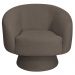 Poltrona Decorativa Liz Base Giratória Bouclê Marrom - Nexta Casa