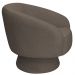 Poltrona Decorativa Liz Base Giratória Bouclê Marrom - Nexta Casa