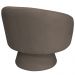 Poltrona Decorativa Liz Base Giratória Bouclê Marrom - Nexta Casa