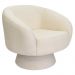 Poltrona Decorativa Liz Base Giratória Bouclê Off White - Nexta Casa