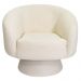 Poltrona Decorativa Liz Base Giratória Bouclê Off White - Nexta Casa