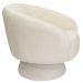 Poltrona Decorativa Liz Base Giratória Bouclê Off White - Nexta Casa