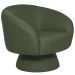 Poltrona Decorativa Liz Base Giratória Linho Verde - Nexta Casa