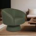 Poltrona Decorativa Liz Base Giratória Linho Verde - Nexta Casa