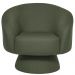 Poltrona Decorativa Liz Base Giratória Linho Verde - Nexta Casa
