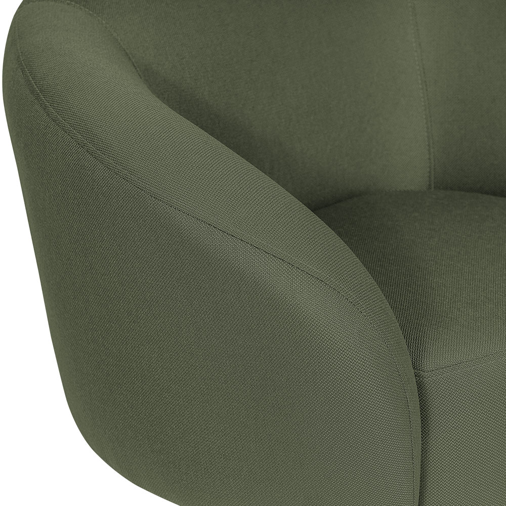 Poltrona Decorativa Liz Base Giratória Linho Verde - Nexta Casa