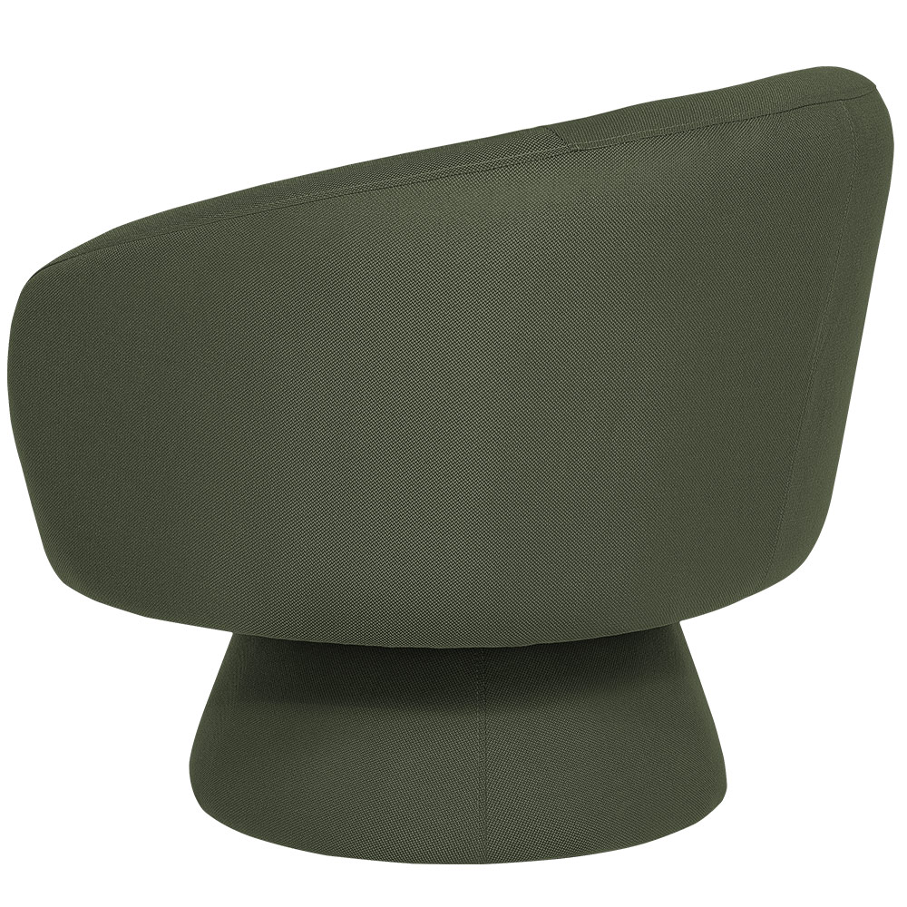 Poltrona Decorativa Liz Base Giratória Linho Verde - Nexta Casa